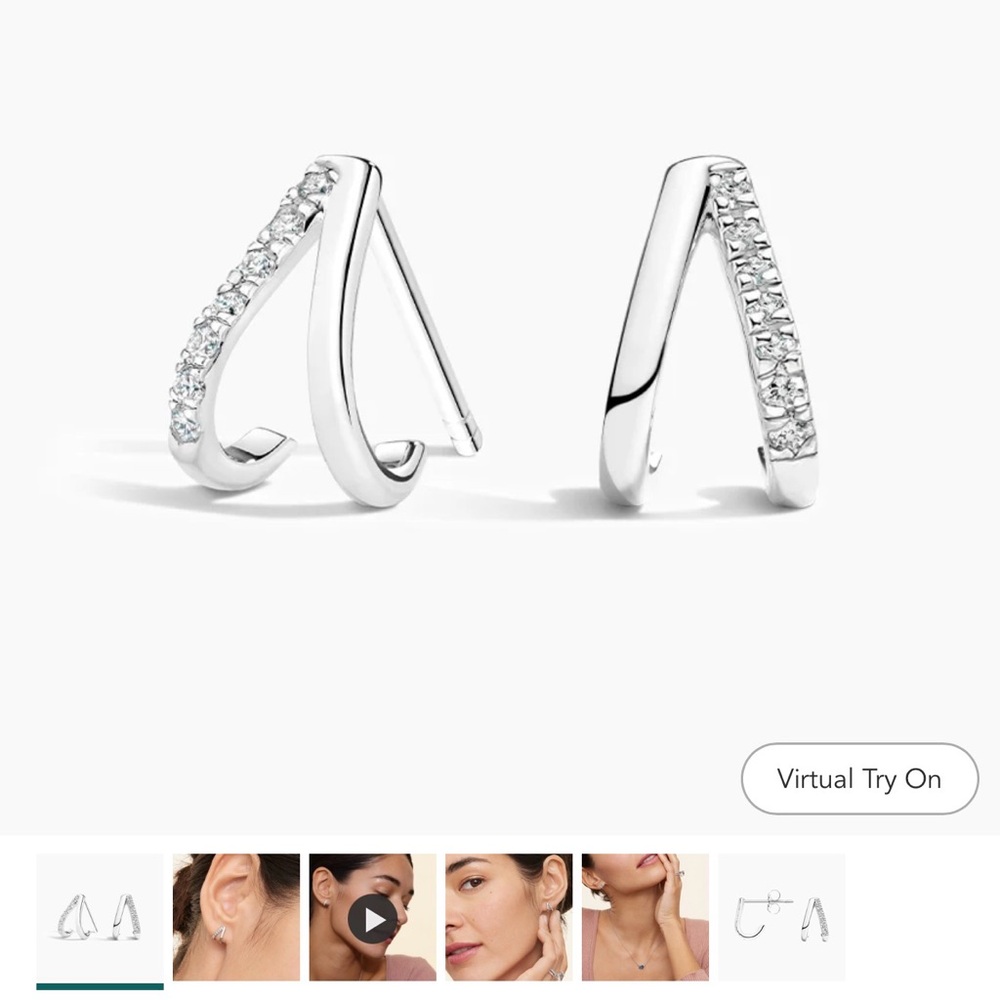 Brilliant Earth Zuri Diamond Huggies - Silver